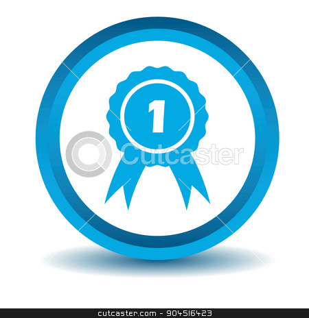 450x464 First Place Icon, Blue, Stock Vector