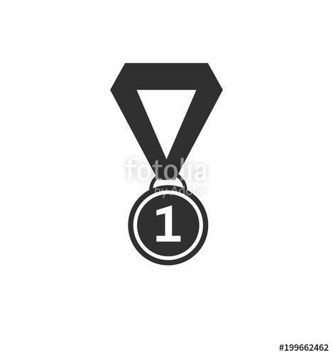469x500 Simple Gray Medal Place Icon Isolated On White Background Web
