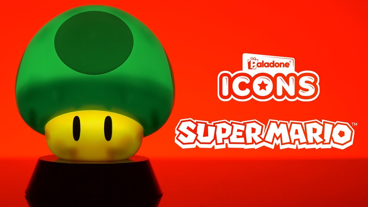 1280x720 Super Mario Mushroom Icon Light Paladone