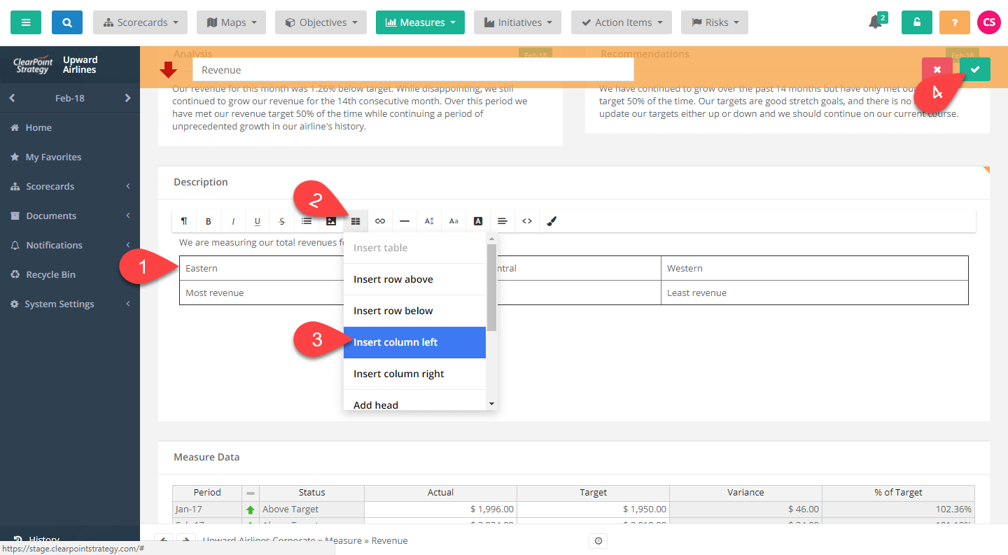 1440x793 Customizing Html Tables In Clearpoint Faq Clearpoint Strategy