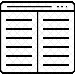 256x256 Two Columns Layout Icon Of Line Style