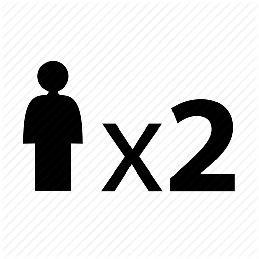 512x512 Guests, People, Two, Two Clients, Two Customers, X Icon