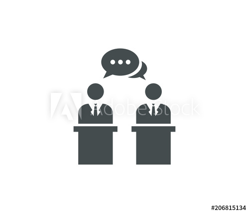 500x429 People Debate Icon