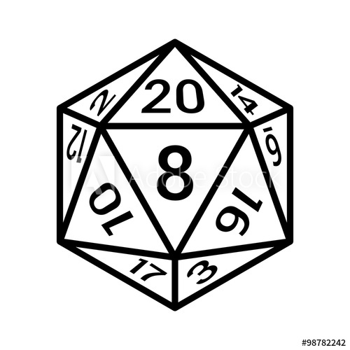 500x500 Sided Dice With Numbers Line Art Icon For Apps