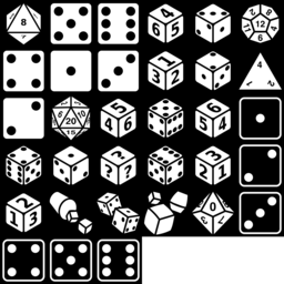 256x256 Dice Icons Game