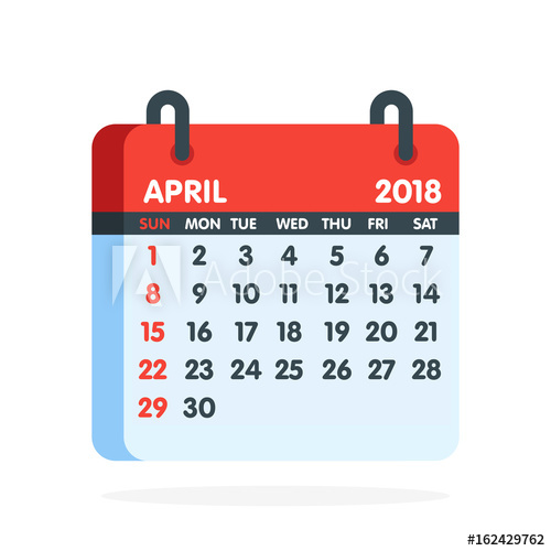 Calendar For Year Full Month Of April Icon Vector 500x500 Calendar For Year Full Month Of April Icon Vector