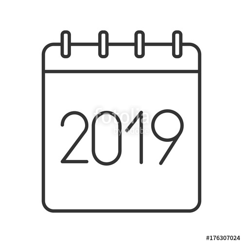 500x500 Annual Calendar Linear Icon Stock Image And Royalty Free