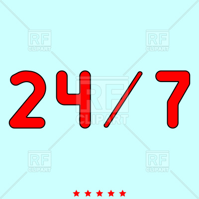 400x400 Service Red Icon Vector Image Of Signs, Symbols, Maps