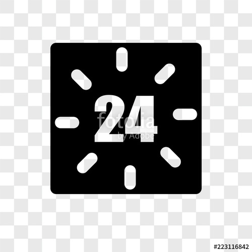 500x500 Hours Icons Isolated On Transparent Background Modern