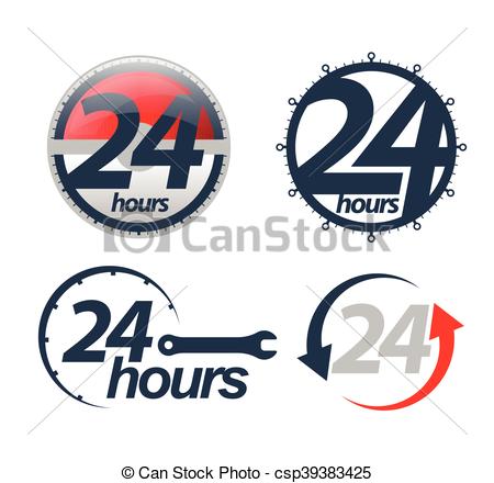 450x440 Vector Hours Icons Set Vector Illustration