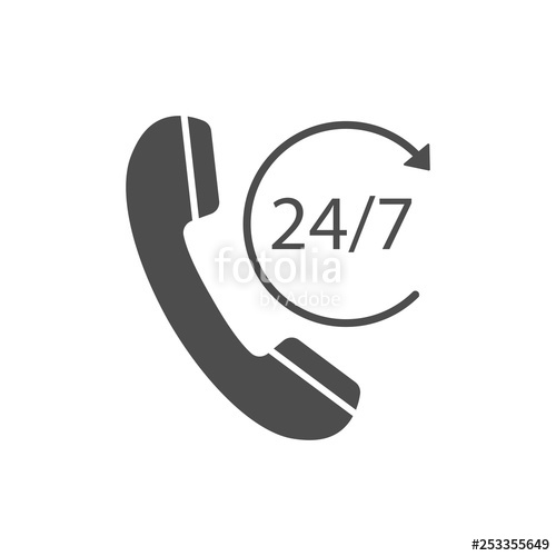 500x500 Hours Days Icon Time Clock Icon Vector Illustration Flat