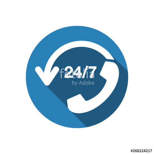 500x500 Call Icon In Trendy Flat Style Call Support Icon