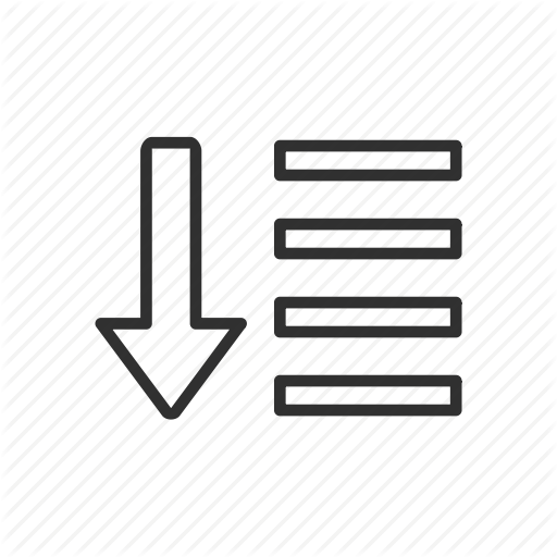 512x512 Down, Lines, Menu Bar, Shapes Icon