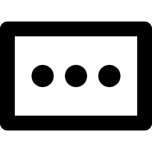 512x512 Three Dots In A Rectangle Outline Icons Free Download