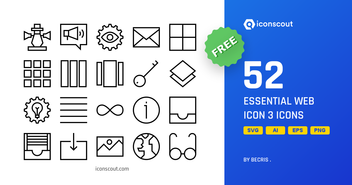 1200x630 Download Essential Web Icon Icon Pack