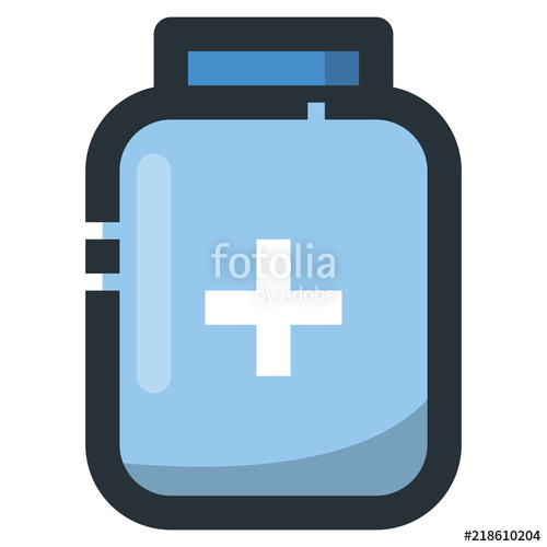 500x500 Medicine Case Vector Filled Line Icon Pixel Perfect