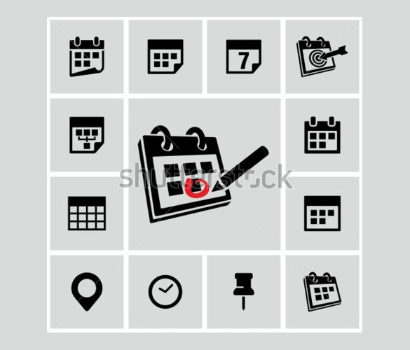 585x500 Calendar Icons Free Png, Vector Format Download