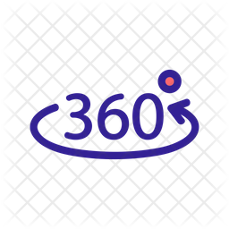 256x256 Degree Icon Of Colored Outline Style