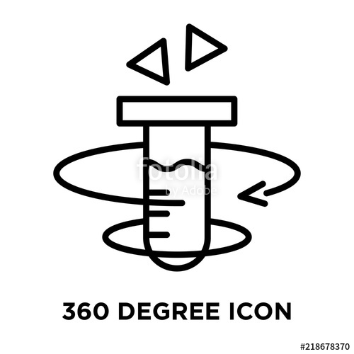 500x500 Degree Icon Vector Isolated On White Background, Degree