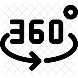 256x256 Degree Icon Of Line Style
