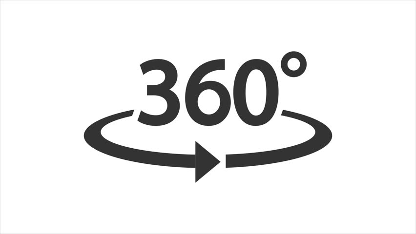 Degree Video Icon Stock Video Footage 852x480 Degree Video Icon Stock Video Footage