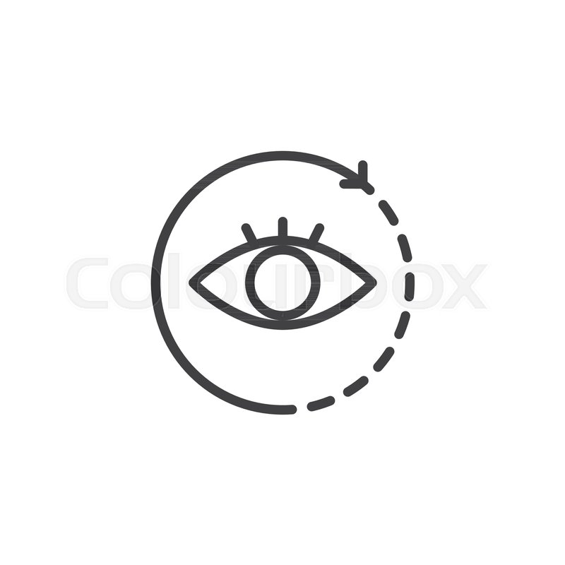 800x800 View Outline Icon Linear Style Stock Vector Colourbox