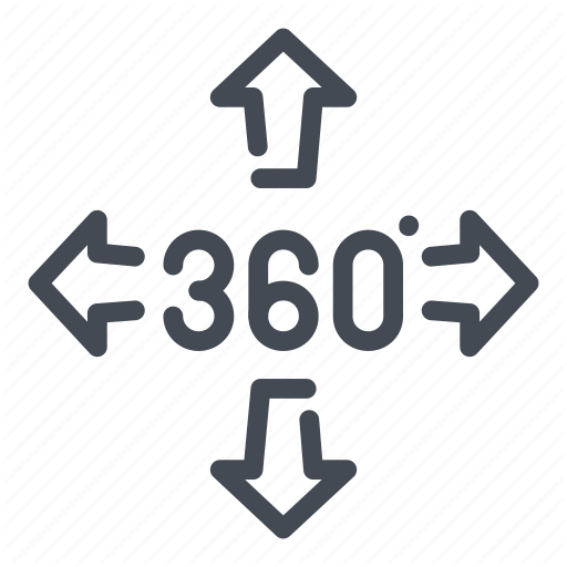 512x512 Degree, View, Arrows, Degree, Direction, Panorama, View Icon