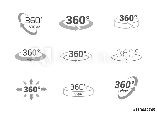 500x362 Degrees View Vector Icon