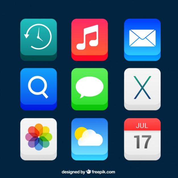 626x626 App Icons In Style Vector Free Download