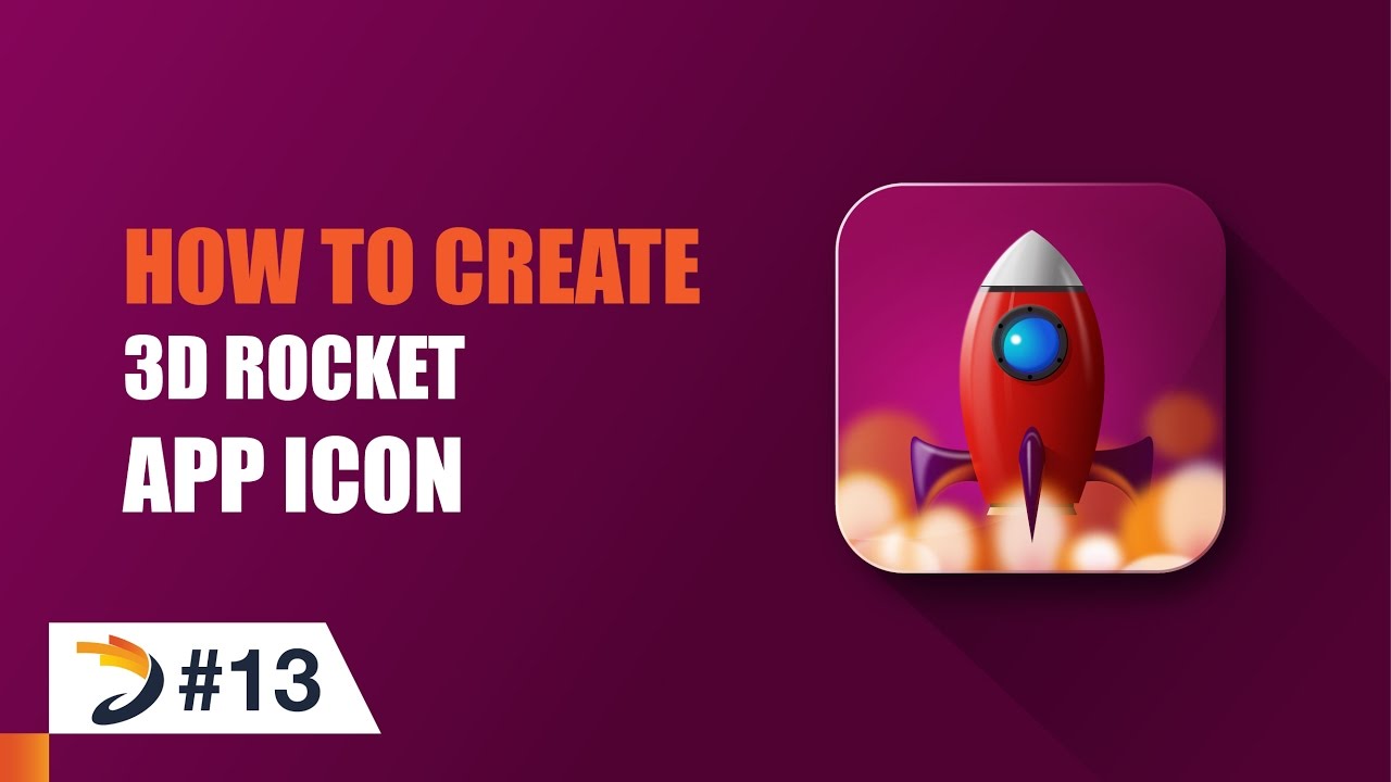 1280x720 Illustrator Tutorial How To Design Rocket App Icon