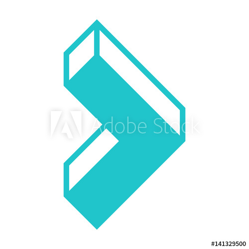 500x500 Arrow Sign Three Dimensional Icon