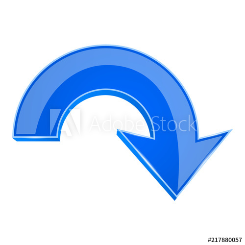500x500 Blue Arrow Down Icon