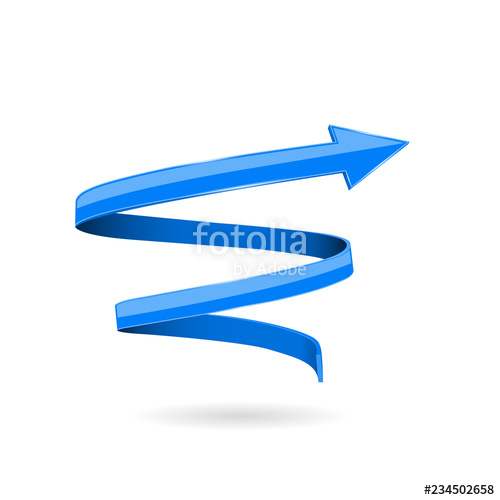500x500 Blue Arrow Spiral Web Icon Stock Image And Royalty Free