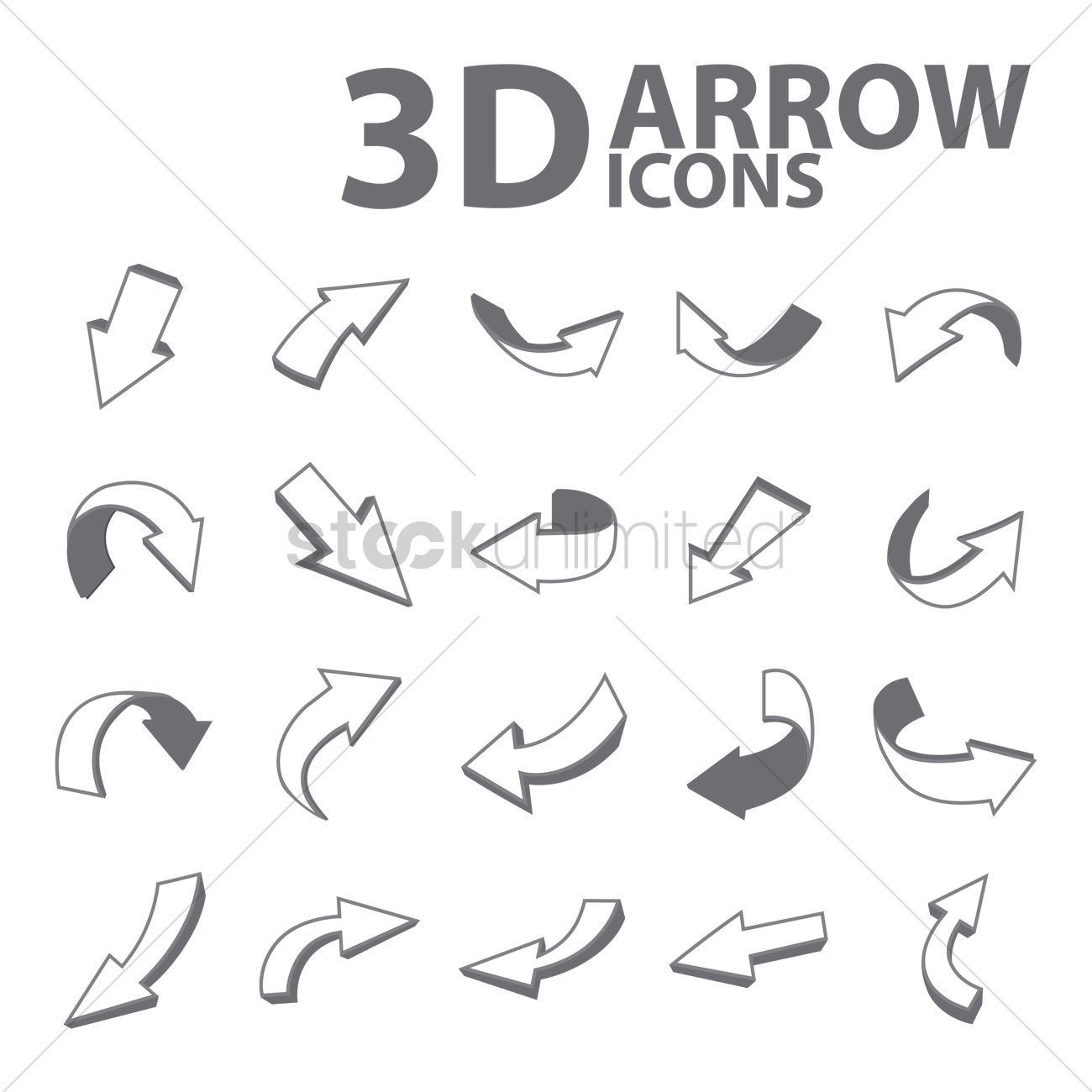 1300x1300 Set Of Arrow Icons Vector Image