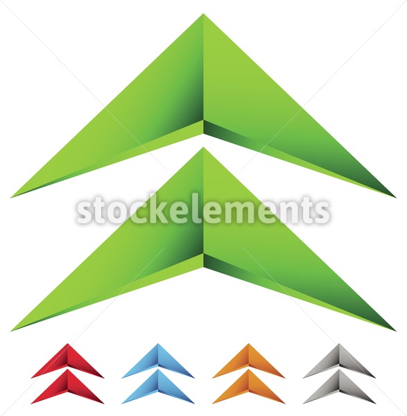 587x600 Sharp Edgy Arrow Icon In More Color With Bevel Effect