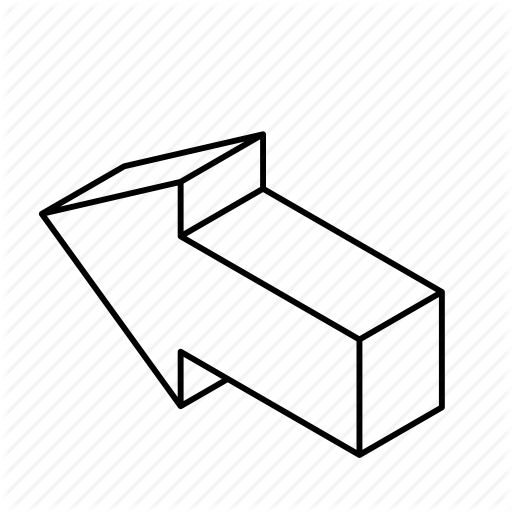 512x512 Arrow, Arrows, Direction, Isometric, Left, Map, Navigation