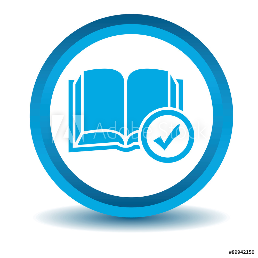 1000x1000 Select Book Icon, Blue, Foto, Poster, Wandbilder Bei Europosters