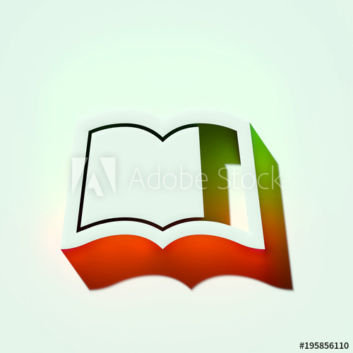 500x500 White Open Book Icon Illustration Of White Book, Exercise Book