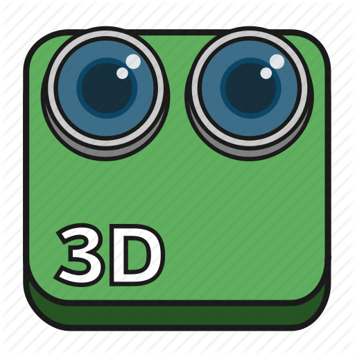 512x512 Camera, Cinema, Digital, Filled, Lens, Stereoscopic Icon