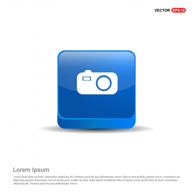 640x640 Camera Icon Blue Button, Button, Collection, Digital Png