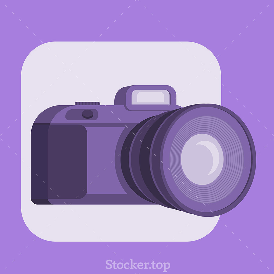 900x900 Camera Icon In Trendy Flat Premium Vector Illustration