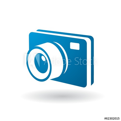 500x500 Blue Camera Icon
