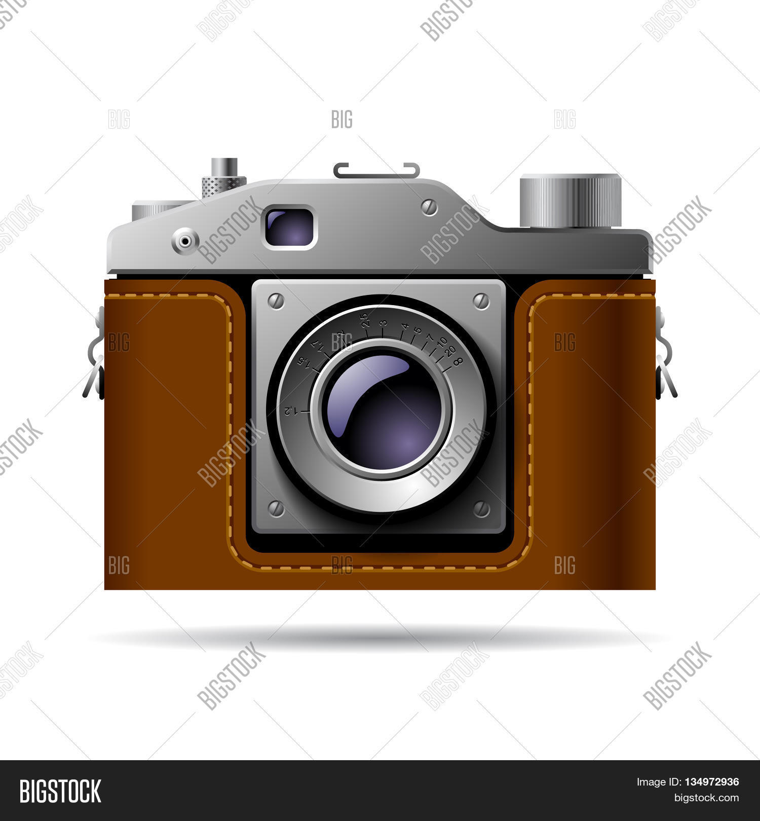 1500x1620 Retro Photo Camera Icon Isolated On White Image