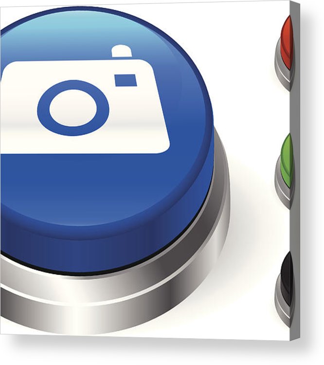 666x750 Photo Camera Icon Push Button Acrylic Print