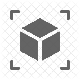 256x256 Cube Icon Of Glyph Style