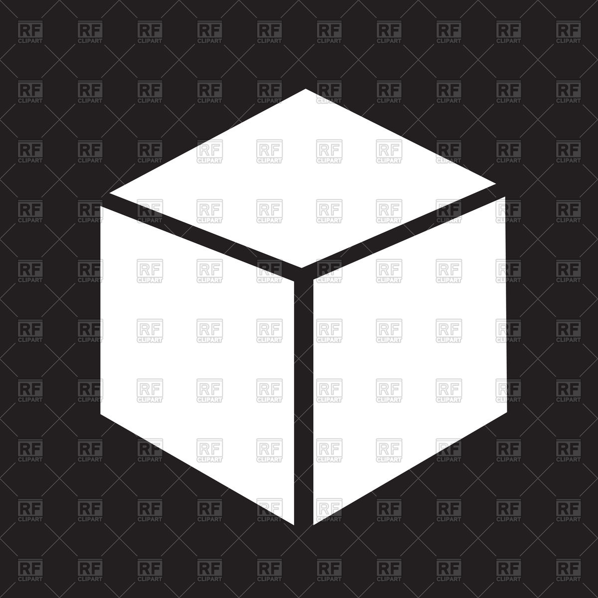 1200x1200 Cube Icon Vector Image Of Signs, Symbols, Maps Tumdee