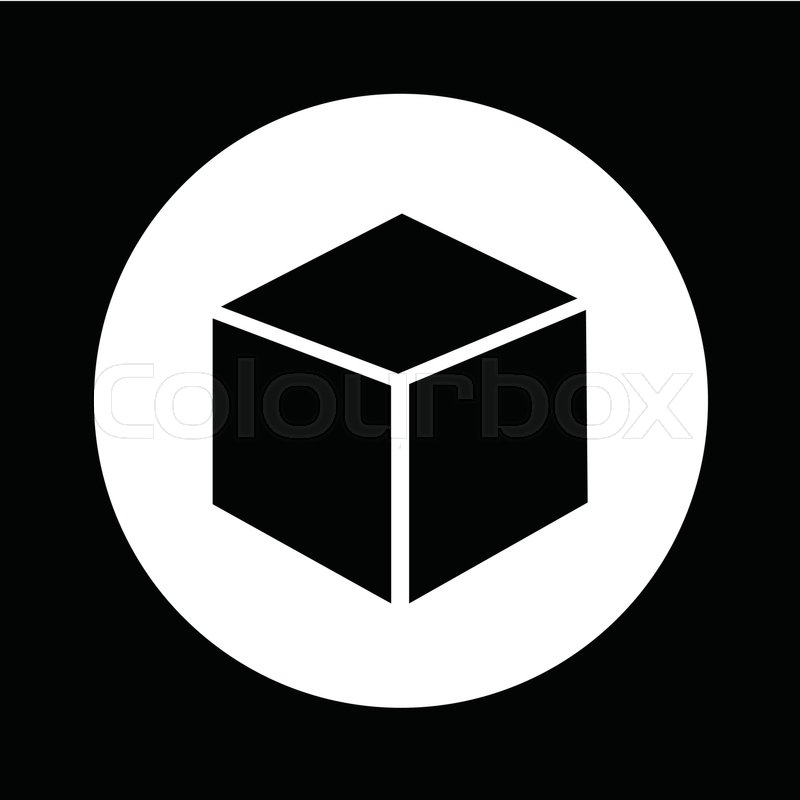 800x800 Cube Icon Illustration Design Stock Vector Colourbox