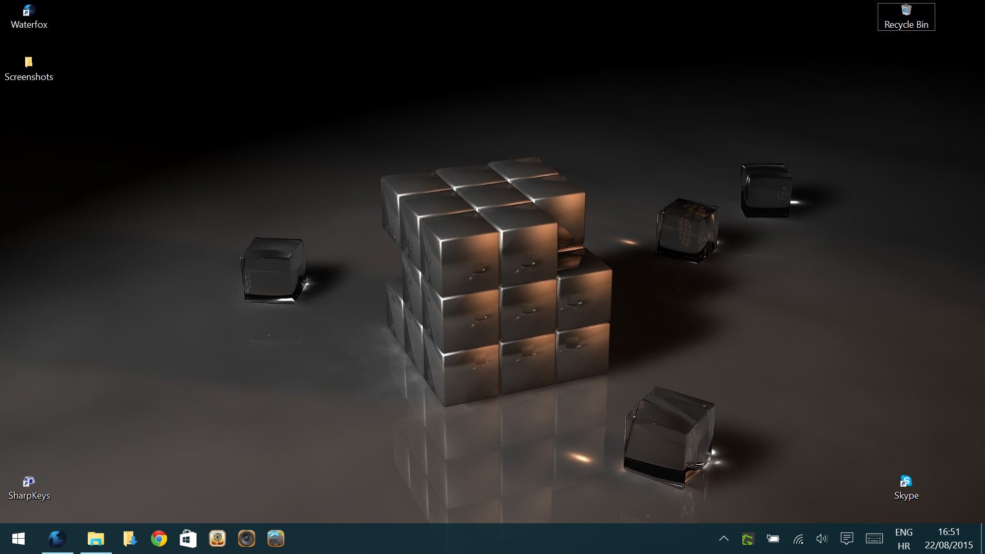 1920x1080 High Resolution Display Desktop Icon Positioning