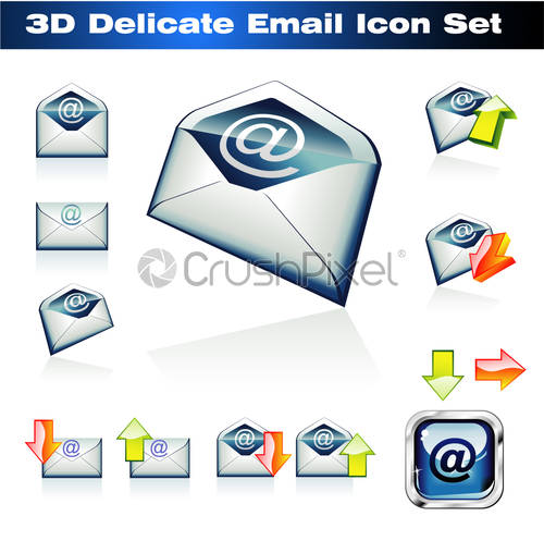 500x497 Emails Icon Set, Stock Vector Crushpixel
