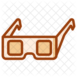 256x256 Glasses Icon Of Colored Outline Style